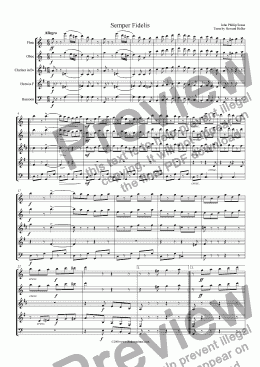 page one of Sousa - Semper Fidelis