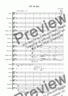 page one of All At Sea (Orchestra)