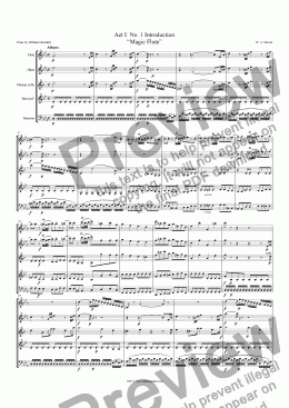 page one of Mozart - Magic Flute No. 01 Introduction
