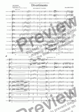 page one of Divertimento para Conjunto de Saxofones