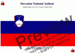 page one of Slovenian National Anthem for Brass Quintet (World National Anthem Series)