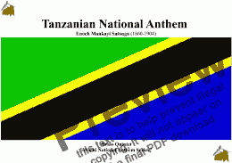 page one of Tanzanian National Anthem for Brass Quintet (MFAO World National Anthem Series)
