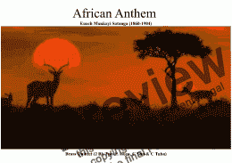 page one of African Anthem for Brass Quintet