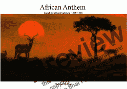 page one of African Anthem for Clarinet Quintet