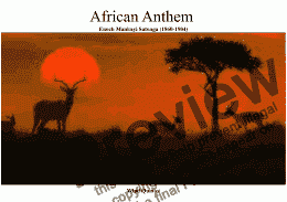 page one of African Anthem Wind Quintet