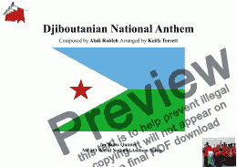 page one of Djiboutanian National Anthem for Brass Quintet (MFAO World National Anthem Series)