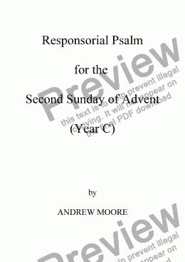 page one of Second Sunday of Advent (Year C)