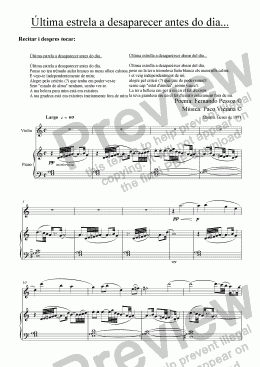 page one of 033-Última estrela a desaparecer antes do dia... (Violin-Piano version) (portugues)