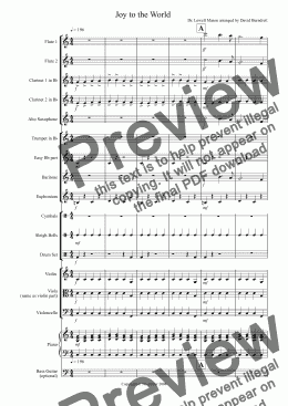page one of Joy to the World (Rock Style!) for School Orchestra