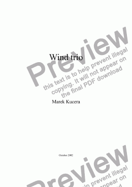 page one of Wind trio