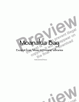 page one of Moanalua Bay