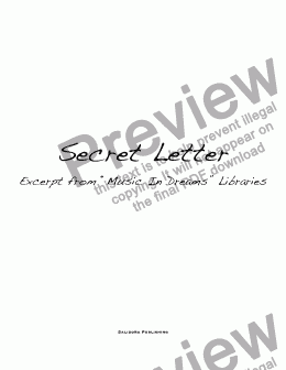 page one of Secret Letter