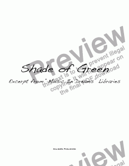 page one of Shade Of Green