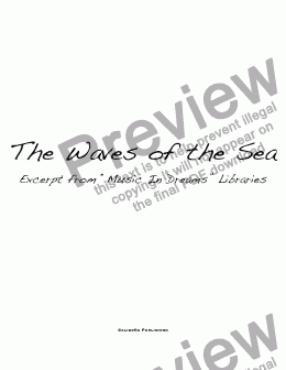 page one of The Waves Of The Sea