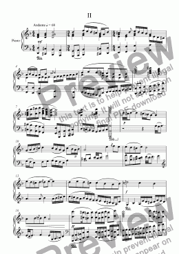 page one of Sancta Sonata for Piano in G (2nd movt.)