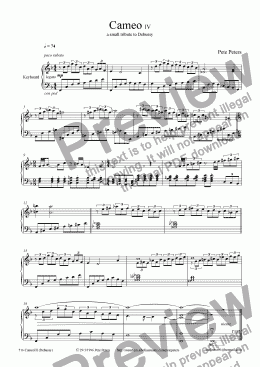page one of Cameo 3a [Piano solo]