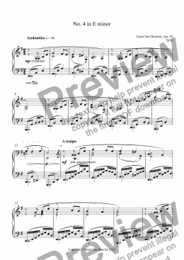 page one of 24 Preludes for piano, Op. 39 - Prelude No. 4 in E minor