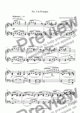 page one of 24 Preludes for piano, Op. 39 - Prelude No. 5 in D major