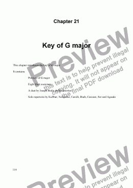 page one of Preview of G major and 8 short exercises
