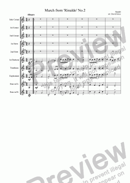 page one of Handel: Rinaldo March No.2