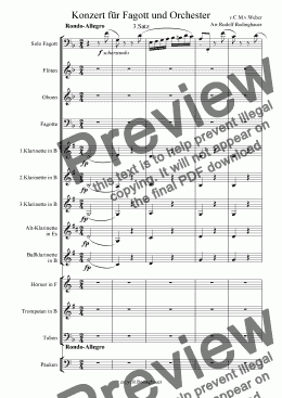 page one of Konzert für Fagott und Orchester 3.Satz