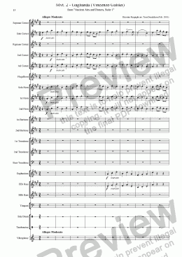 page one of BRASS BAND - Mvt. II - Ancient Airs and Dances