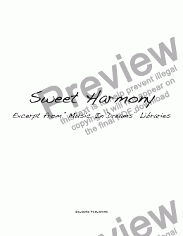 page one of Sweet Harmony