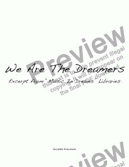 page one of We Are The Dreamers