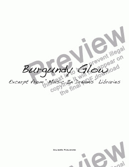 page one of Burgundy Glow