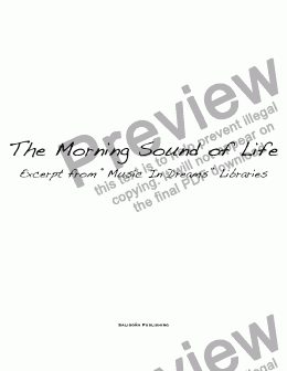 page one of The Morning Sound Of Life