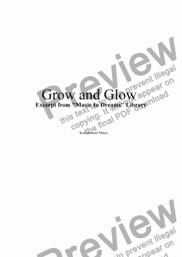 page one of Grow And Glow