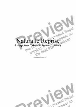 page one of Naturalle Reprise