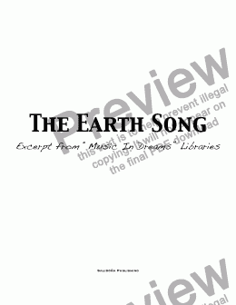 page one of The Earth Song