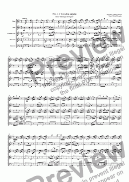 page one of Mozart - Marriage Of Figaro No. 11 Voi che sapete