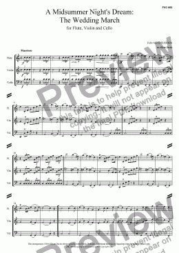 page one of A Midsummer Night's Dream Op.61 "The Wedding March"