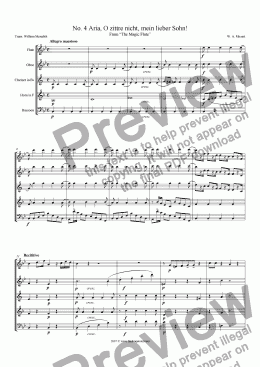 page one of Mozart - Magic Flute No. 04 O zittre nicht