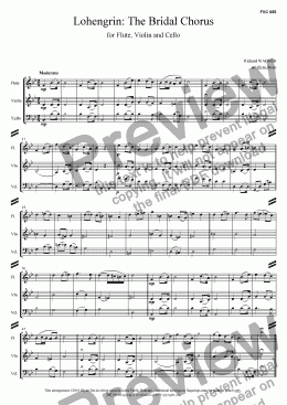 page one of Lohengrin - The Bridal Chorus