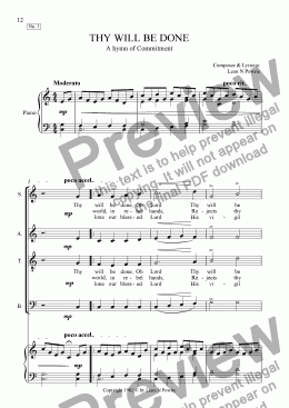 page one of Cantata - I Remember  #03  Thy Will Be Done