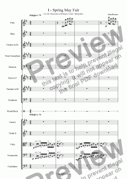 page one of Shropshire Seasons - Orchestral version