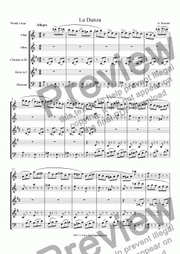 page one of Rossini - La Danza