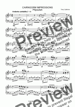 page one of Pityoulish from Cairngorm Impressions for Piano