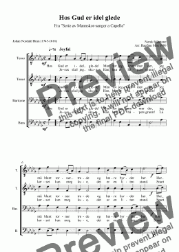 page one of Hos Gud er idel glede  (Male Choir)