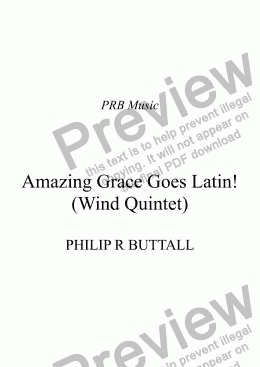 page one of Amazing Grace Goes Latin! (Wind Quintet)