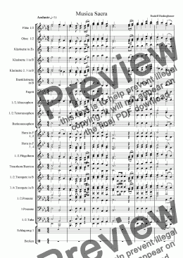 page one of Musica Sacra Blasorchester
