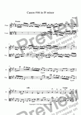 page one of Canon #46 in f# minor