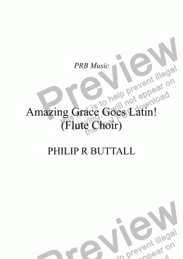 page one of Amazing Grace Goes Latin! (Flute Choir)