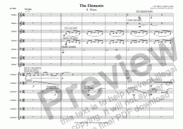 page one of The Elements (Percussion) - II. Water