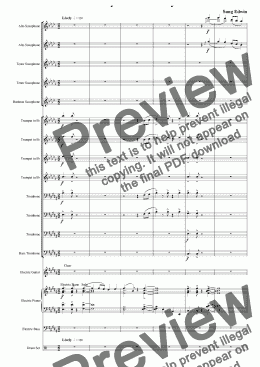 page one of "Sunday And Blue Sky" for Jazz Band / Big Band