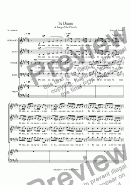 page one of Te Deum