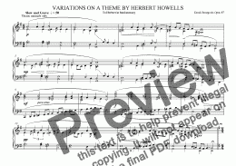 page one of Variations on a Theme by Herbert Howells